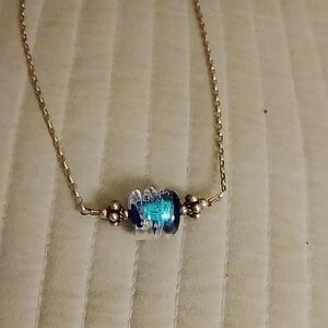 925 Necklace With Glass Pendant